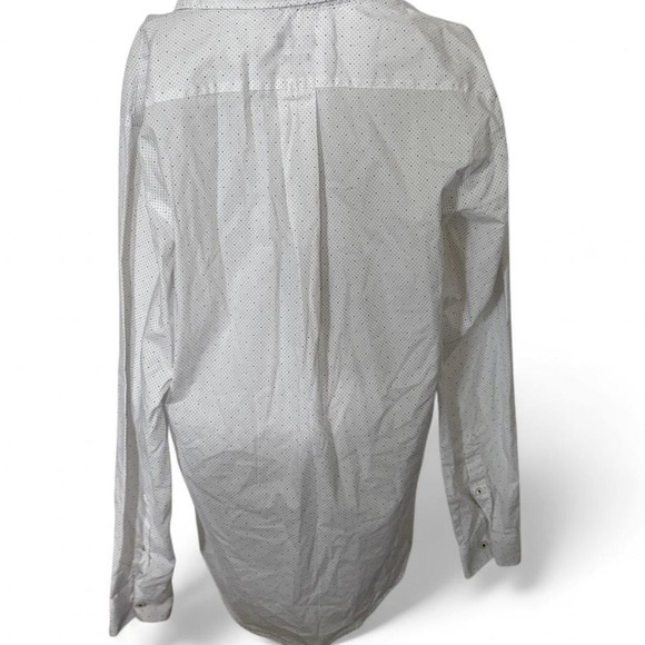 Van Heusen Originals Slim Fit Dress Shirt White Polka Dot Men's L 16-16.5 - Picture 2 of 4